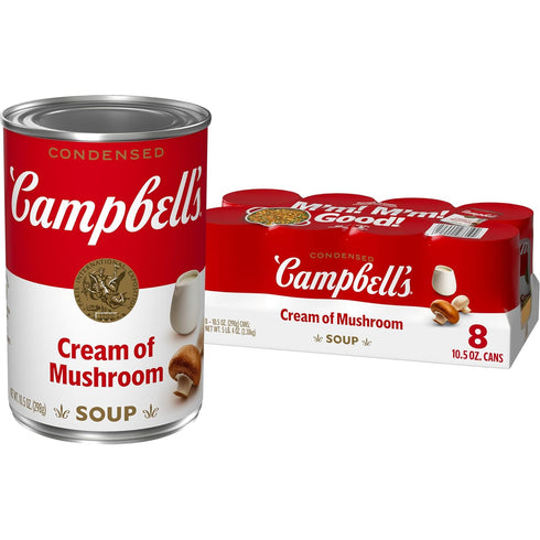 Campbell's Condensed Cream of Mushroom Soup, 10.5 oz Can (8 Pack)
