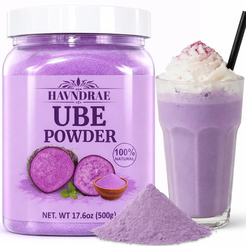 17.6 oz Premium Ube Powder, Pure Purple Yam, 500g Purple Sweet Potato