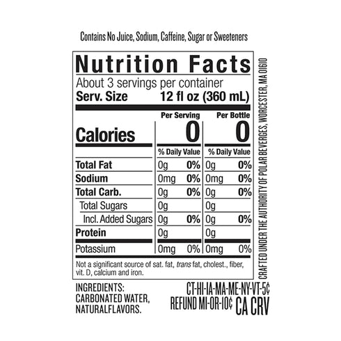 33.8oz Polar Seltzer Water Blackberry Mango