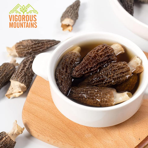 VIGOROUS MOUNTAINS Dried Morel Mushrooms - 1 Ounce