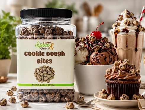 2.5 lbs. Cookie Dough Bites | Ice Cream Topping & Dessert Decoration | By Dasher's Spice & Beans |
