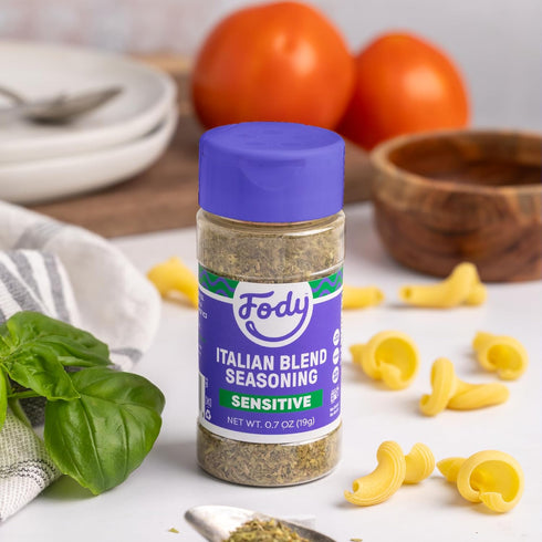 0.7 Oz, Fody Foods Italian Blend Seasoning, Garlic and Onion Free, Low FODMAP Certified, Gut & IBS Friendly, Vegan