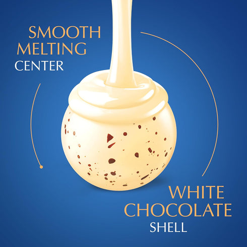 5.1 oz (6 Pack), Lindt LINDOR Cookies & Creme White Chocolate Candy Truffles, Bags Smooth Melting Center