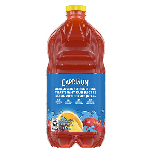 1 64 oz Capri Sun Flavored Juice Drink Blend with Other Natural Flavor, Bottle, for School Lunches and On-the-Go