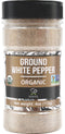 Soeos Organic White Pepper Ground, Non-GMO, Freshly Packed 4 oz (113g) for Cooking