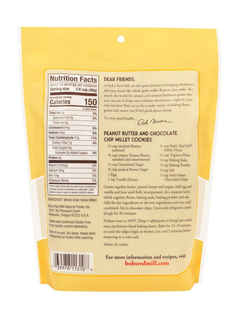 20 Oz Bob's Red Mill Millet Flour