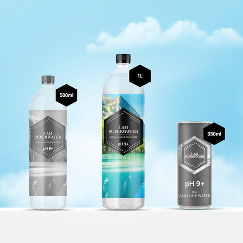 I am Superwater 9+ 1000ml 12 Alkaline Water pH - bottles