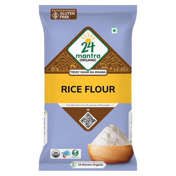 24 Mantra Organic Rice Flour/Chawal Atta - Organic (500 G (Pack Of 1))