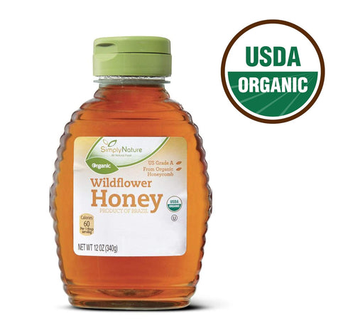 Simply Nature 2 Pack (2) Wildflower Honey Organic Certified Grade A