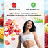 WJDDMGO 4.23oz (120g) Freeze Dried Fruit Mixed Snacks - Crunchy Tropical Dehydrated Fruit Mix with Strawberries Apple
