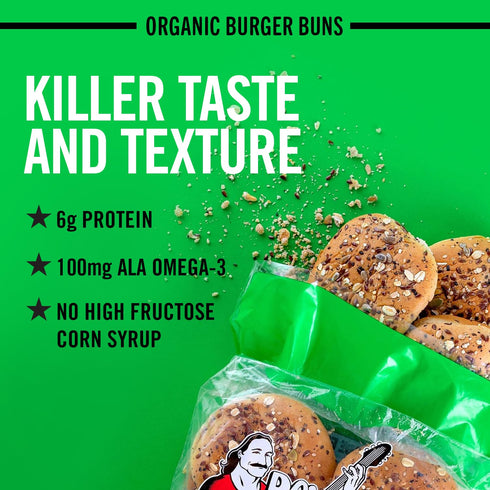 21 8 Count Dave's Killer Bread Whole Grains & Seeds Burger Buns, Organic Hamburger Buns
