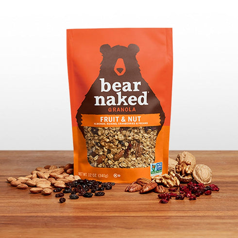 (6 Bear Naked Granola Cereal, Whole Grain Granola, Breakfast Snacks, Fruit and Nut Medley Bags)