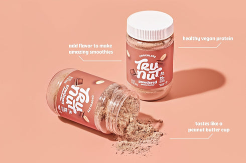 4g 50 6.7oz Tru-Nut - Chocolate Peanut Butter Powder - Healthy Peanut Butter, Vegan, of Protein, calories - Peanut