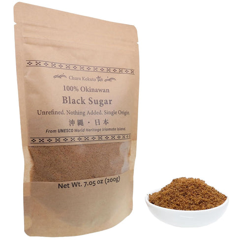 Visit the Store Chura Kokuto Okinawan Black Sugar (Brown Sugar) Powder, 200g (7.05 oz) (1