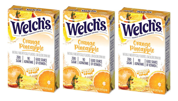 Welchs Orange Pineapple Drink Mix - Pack of 3-6 Singles To Go