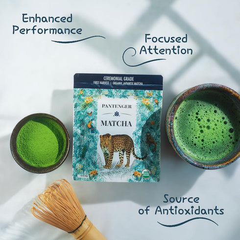 Organic Ceremonial Grade Matcha, Emerald Green, Creamy & Sweet, Japanese First Harvest by Pantenger