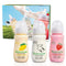 280ml Yogurt Drink Reusable Glass Bottle, 3-Pack Mixed Flavors Drinkable Yogurt -