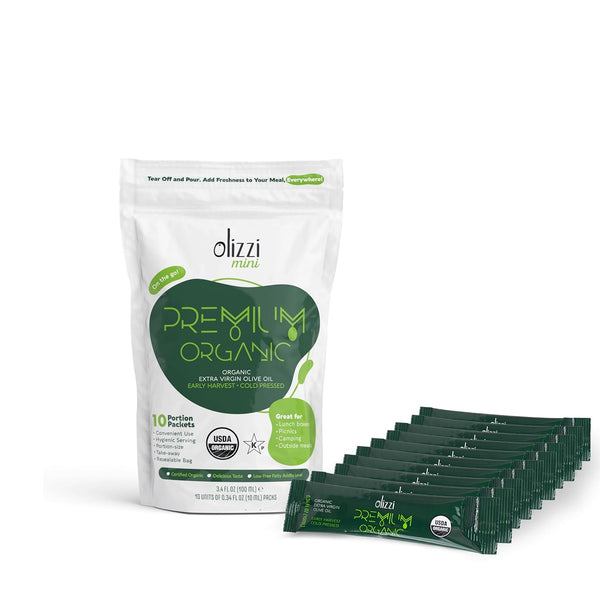 Olive Oil Packets - Olizzi Premium Organic Extra Virgin, New Harvest, Award