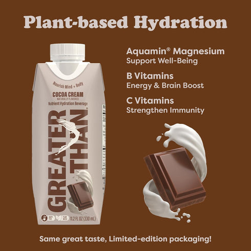 12 Pack Greater Than Nutrient Hydration Beverage, Electrolyte Drink for Gut Health & Energy with Coconut Water