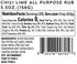 Oakland Dust Chili Lime All Purpose Rub, 4.75 Oz (135g) Shaker Bottle