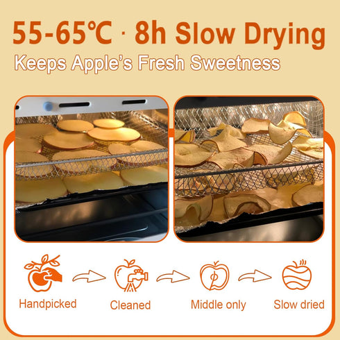 WANLAIREN 300g/10.58oz, Apple Slices-Dried Apples, Apple chips, Fuji Apples, No Added, Guilt-free, Clean Snack | Chewy