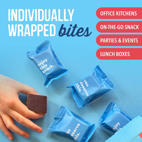 Packs 24) For Noshers Only - Peanut Butter Bites - Kosher Dairy Free Vegan Gluten Free Chocolate Peanut Butter Crispy