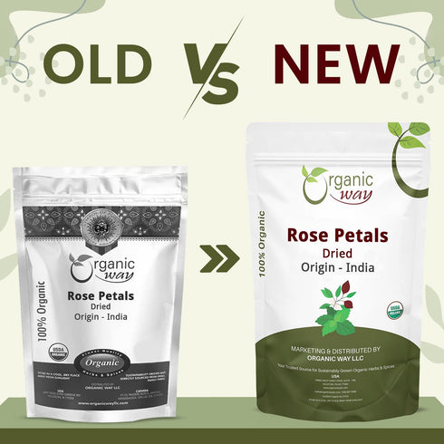 100% (1LBS 16Oz.) Organic Way Rose Petals Dried (Rosa Centifolia) - Pure, Edible & Fragrant for Tea | USDA & Kosher