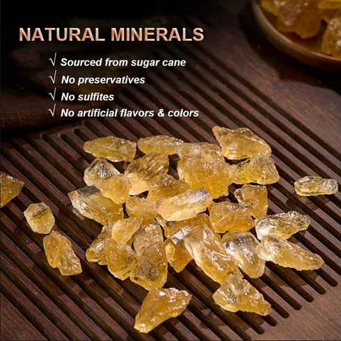 Fraunitsh 9.8oz Yellow Rock Sugar - Natural Sweetener, | Small Sugar Crystals | Perfect for Tea, Coffee, Baking, Boba