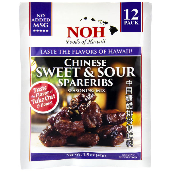 NOH Chinese Sweet & Sour Spareribs Seasoning Mix, 1.5 oz Packet (Pack