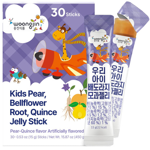 Korean Food Woongjin Kids Pear Bellflower Root Quince Jelly Stick Naturally Sweetened