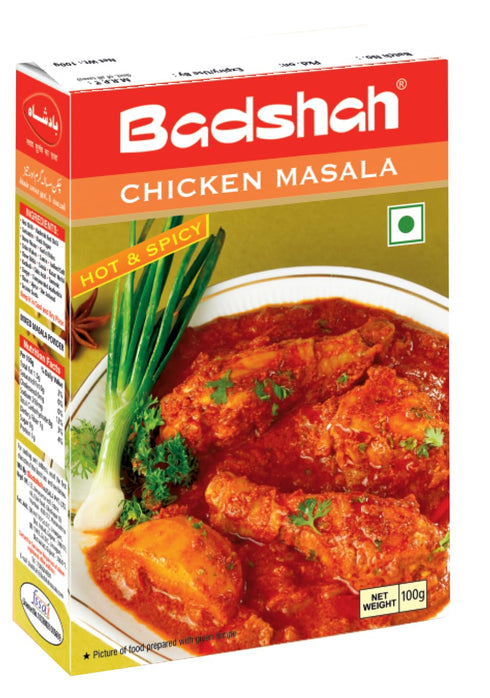 Badshah Masala, Chicken Masala Hot & Spicy, 3.5-ounce Box