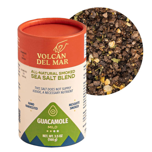 VOLCAN DEL MAR Mesquite Smoked Sea Salt Blend Unrefined Gourmet Sea Salt Flakes from Mexico