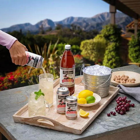 Goslings 12 oz (24) Diet Ginger Beer Cans of fl Each | Ginger Beer Sugar Free For Moscow Mule And Mixers For Alcoholic