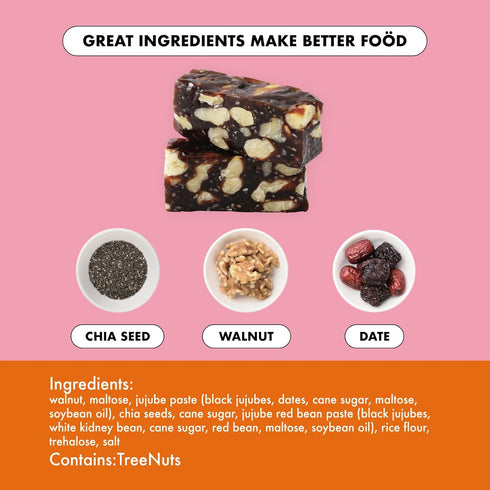 4.2 oz (10-11 Nuts Knock Toasty Walnut Date Superfood Bites Artisan Wholefood Gift | Real Dates, Walnuts & Chia Seeds |