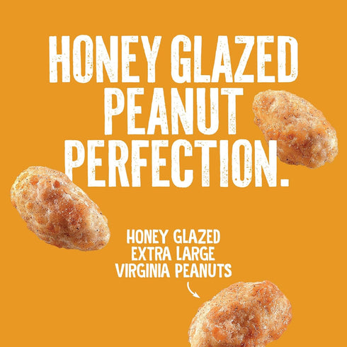 (1-Pack) 10 Oz Emerald Nuts Honey Glazed XL Virginia Peanuts | Resealable Bag | Kosher Dairy Certified, Non-GMO