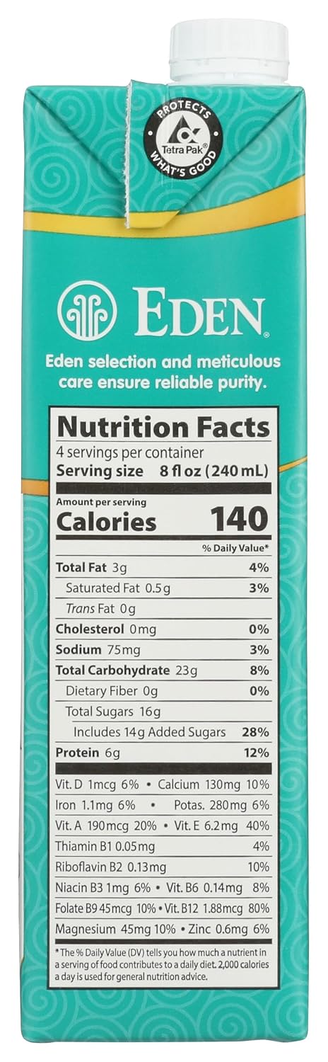 32 oz Eden Foods Organic Edensoy Extra Vanilla Soymilk