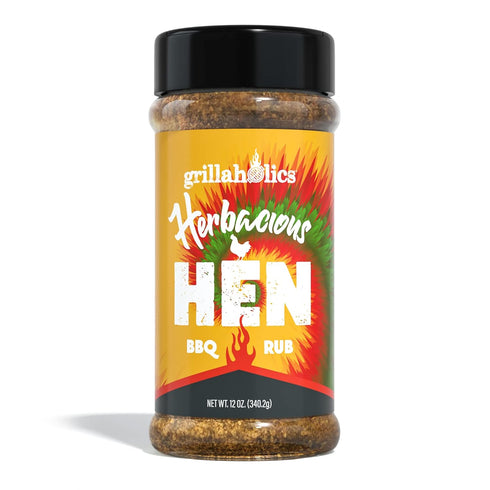 Grillaholics Herbacious Hen Chicken Seasoning - Herbal Chicken Dry Rub Blend - Great on Rotisserie, Fried Chicken,