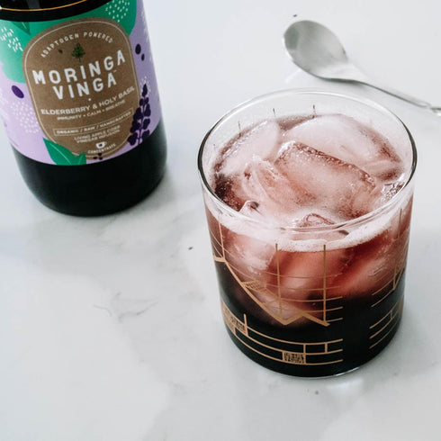 VINGA Immune 100% 8 oz Elderberry & Holy Basil Moringa Infusion - Organic Support, Respiratory Wellness, Stress Relief