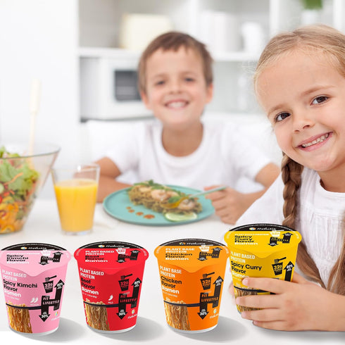 Pack, 8-Pack 32g Hethstia High Protein Ramen Variety Instant Ramen Noodle Soup Cups (Chicken, Beef, Spicy Kimchi, Spicy