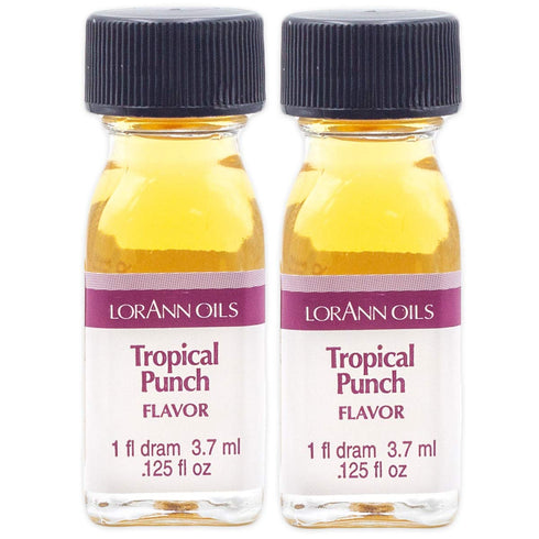 LorAnn Oils Super Strength Flavoring - Tropical Punch, Pack of 2, 0.125 fl oz - Used for Candy Making, Baking