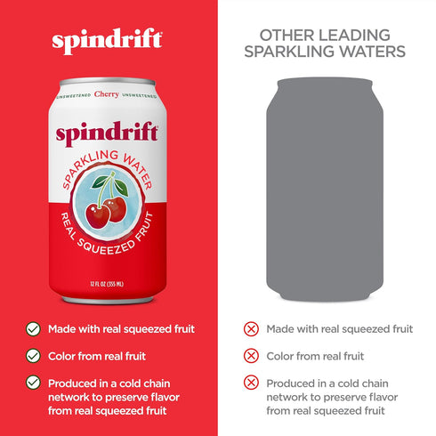 12 oz, (pack 8) Spindrift, Sparkling Water, Cherry