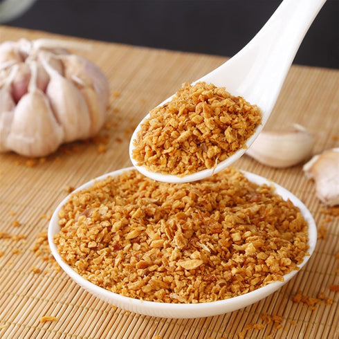 JTEDZI 1.1 lb (500g) Crispy Fried Garlic, Crunchy Fried Garlics Seasoning