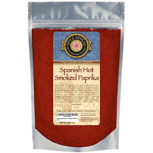 Spice Appeal Spanish Hot Smoked Paprika in Resealable Stay Fresh Pouch, 4 oz