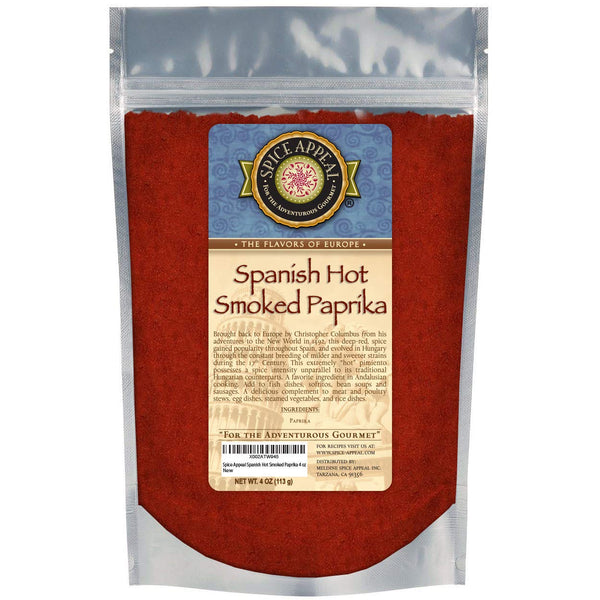 Spice Appeal Spanish Hot Smoked Paprika in Resealable Stay Fresh Pouch, 4 oz