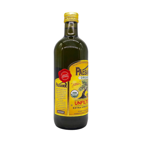 33.8 Oz Paesanol ORGANIC UNFILTERED Extra Virgin Olive Oil Fl Glass