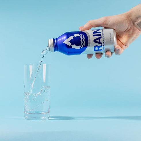 16 Oz, 12 Pack, RAIN, Spring Water, Bottled At The Source, Recyclable Eco Friendly Aluminum