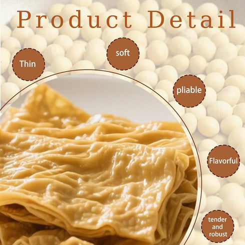 2 Packs (4.87oz Dried Tofu Skin Sheets - Chinese Bean Curd Youdoupi, Each), Vegan Protein for Hot Pot & Stir-Fry