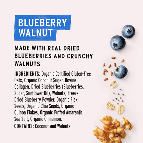 by purely elizabeth. 8 Oz (Pack 6) purely elizabeth Collagen Protein Oats, Blueberry Walnut, Gluten Free