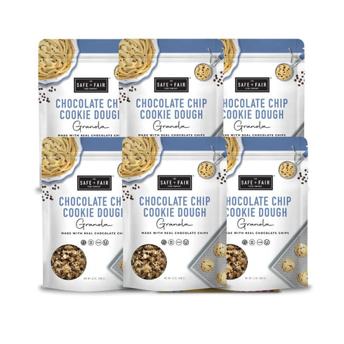Safe + Fair Chocolate Chip Cookie Dough Granola Gluten-Free, Dairy-Free & Vegan