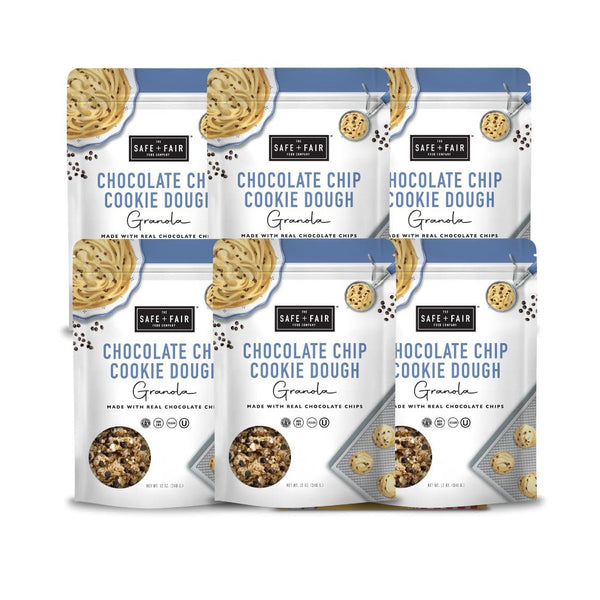Safe + Fair Chocolate Chip Cookie Dough Granola Gluten-Free, Dairy-Free & Vegan